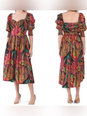 House of Harlow 100% Cotton Midi Dress
